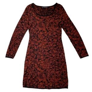 Peruvian Connection Floral Alpaca Sweater Dress Size S